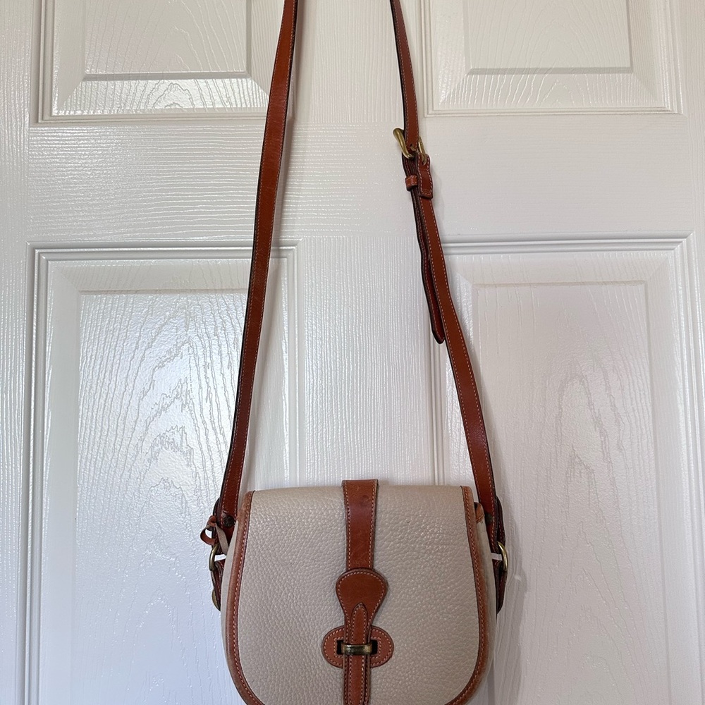 Dooney & Bourke Cream and Brown Crossbody Bag